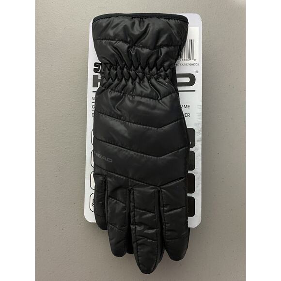 HEAD Women's Waterproof Hybrid Gloves Plush Fur Lining Black Medium Touchscreen - Picture 1 of 5